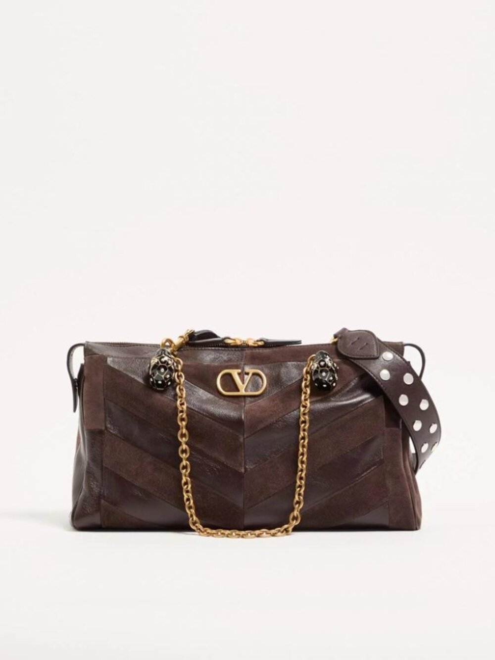 Valentino Garavani Panthea Medium Shoulder Bag In Suede And Nappa Leather Women